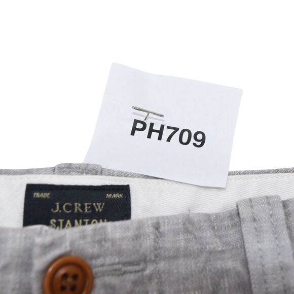 J.Crew Stanton Light Gray Linen Cotton Shorts Men’s 31x9 Baird McNutt Irish Line - Picture 5 of 10